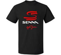 Black tee Ayrton Senna Brazil Formula Good Male T Shirt Black 3XL