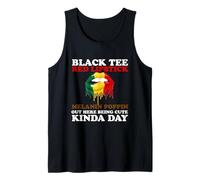 Black tee Lápiz Labial Rojo Melanina Poppin aquí Siendo Lindo Camiseta sin Mangas
