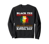 Black tee Lápiz Labial Rojo Melanina Poppin aquí Siendo Lindo Sudadera