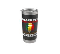 Black Tee Lápiz labial rojo Melanina Poppin aquí siendo lindo Vaso térmico de acero inoxidable de doble pared