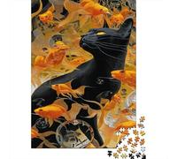 Black Terror Gato Puzzle De 1000 Piezas Animales Rompecabezas para Adultos De 1000 Piezas Juego Entretenimento 1000pcs (75x50cm)