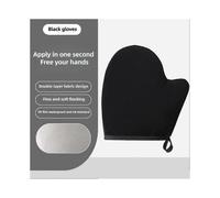 (Black thumb)Cujmh Self Tanning Application Glove, Plush Body Lotion Mitt for Streak-Free Tan