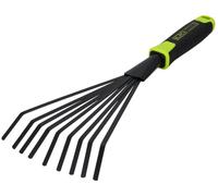 Black Tools® Garden - Escoba para Abanico de Hojas, Mango Antideslizante, Resistente a la corrosión, Longitud 40 cm, jardín, Cubo, jardineras de balcón, Camas