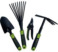 BLACK TOOLS® Garden - Juego de herramientas de jardín de 4 piezas, juego óptimo para el pequeño jardín o balcón | Jardín, maceta, jardinera, jardineras