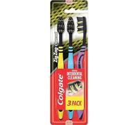 Black Toothbrush Zig Zag Charcoal 3 Pcs