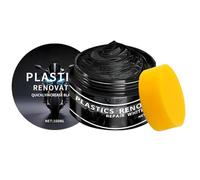 Black Trim Restorer - Pulidor interior de coche, de renovación de | Nano de protección UV de 100 ml, restaurador de goma resistente a la decoloración de alto brillo, protección de