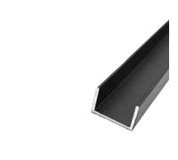 Black U Channel Aluminum Profile Track Outer Width 50 To 100mm Corrosion Resistant Lightweight For Door and Window Frames(495MM X 1PCS_50X30X48MM)