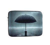 Black Umbrella in The Rain - Funda para ordenador portátil de 30,5 cm, apta para portátiles y tabletas