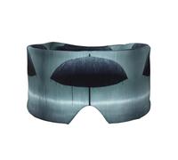 Black Umbrella in The Rain - Máscara ajustable para dormir y orejeras, diadema unisex para dormir de lado (26.8 x 4.3 pulgadas), cubierta cómoda para viajes en interiores y exteriores, para yoga,