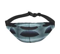 Black Umbrella in the rain - Riñonera cruzada para niños, bolsa de cintura grande de viaje para deportes, correr, ciclismo, viajes, pesca, color negro, talla única