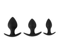 Black Velvet - Set de plugs anales (3 piezas) - negros