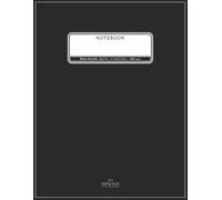 Black Unlined Notebook - 8,5x11 in - 100 pages: Large Unlined Journal for Writing, Sketching & Professional Use | Clean Minimalist Black & White ... at the Bottom of each Page. (21,59x27,94 cm)