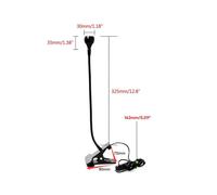 (Black)Upgraded Big Chip 395nm UV LED Light Fixtures with Gooseneck and Clamp for UV Gel Nail and Ultraviolet Curing silver