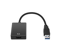 (Black) USB to HDMI Adapter, USB 3.0 / 2.0 to HDMI 1080P Full HD Video Audio Multi Monitor Converter