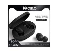 (Black) VAORLO A6S Bluetooth 5.0 Wireless Sports Earbuds HiFi Stereo Music with Microphone Noise Cancel Headphone for All Smartphones