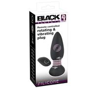 Black Velvet - Vibrador anal giratorio de perlas (negro)