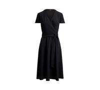 Black Vestido cruzado de georgette 48