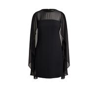 Black Vestido de cóctel de georgette con capa 44
