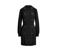 Black Vestido de georgette de doble botonadura 46