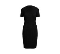 Black Vestido de manga corta en punto de ochos S