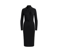 Black Vestido de punto con cuello semicisne 44