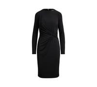 Black Vestido de punto jersey con cuello barco 48
