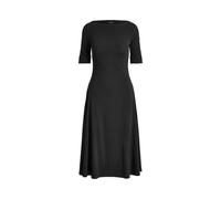 Black Vestido midi de algodón elástico S