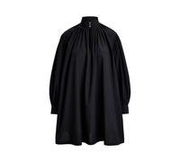 Black Vestido plisado con cuello esmoquin L