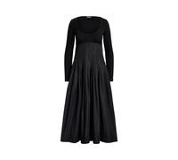 Black Vestido plisado de corte imperio ES 32