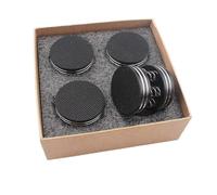 (Black) Vibration Isolation Pads 4-Pack Aluminum Alloy for Audio Turntable Hifi Equipment Shock Absorptions
