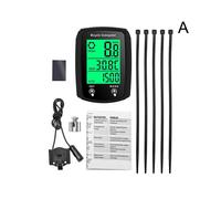 (Black) Waterproof Wired LCD Digital Cycle Bike Computer Bicycle Speedometer Odometer
