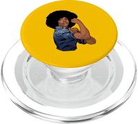Black We Can Do It Black Rosie The Riveter PopSockets PopGrip para MagSafe