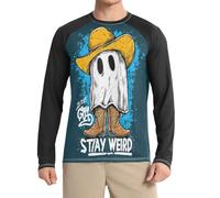 Black Weird Ghosts - Botas de protección solar para hombre, holgadas, con protección solar UV, para correr, Botas de fantasmas extraños, Large