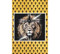 Black, White, and Gold Man of Faith with Lion: Blank 120 Page Lined Journal/Notebook/Poetry/Lyric Book