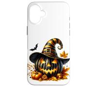 Black White and Orange Halloween Must Haves For Witches Carcasa para iPhone 16 Plus