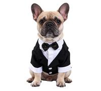 Black, White, Blue Dog Shirts for Wedding, Puppy Tuxedo, Dog Formal Wear, Doggie Tux, Suit and Tie Costume Black X-Large