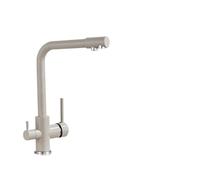 Black White Brass Luxury Pure Water Kitchen Faucet Dual Handle Hot And Cold Drinking Water 3-way Filter Kitchen Mixer Taps(Beige with dot-A)