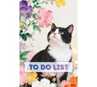 Black & White Cat Watercolor Floral To Do List Planner: 6x9 Inch Daily Task Organizer (86 Pages) - Charming Aesthetic Notebook for Priorities, Deadlines & Delightful Productivity