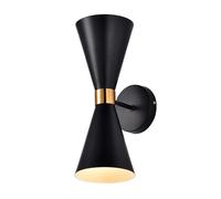 Black/White Classic Vintage Wall Sconce Lighting Fixture Creative Hour Glass Wall Lamp Hardwired Indoor Wall Sconces, Up Down Home Wall Light for Living Room HAL