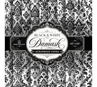 Black & White Damask Scrapbook Paper: 20 Double-Sided Sheets, 20 Designs, 8.5" x 8.5", Classic Ornate Floral Pattern Craft Pad for Junk Journals, Card ... Gothic & Elegant Mixed Media Projects