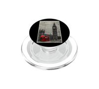 Black & White Retro Real London with Big Ben, London Skyline PopSockets PopGrip para MagSafe