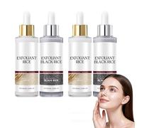 Black & White Rice Exfoliant Set - Suero exfoliante suave para la cara y el cuerpo, exfoliante para eliminar la piel muerta de la cara, eliminador de puntos negros, hidratación profunda para todos los