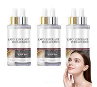 Black & White Rice Exfoliant Set - Suero exfoliante suave para rostro y cuerpo, exfoliante para eliminar la piel muerta de la cara, eliminador de puntos negros, hidratación profunda para todos los