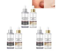Black & White Rice Exfoliating Ampoule Duo Set - Suero exfoliante suave para rostro y cuerpo, exfoliante hidratante y aclarador, limpieza profunda de poros y suave y radiante (3 unidades)