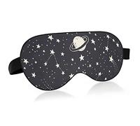 Black White Space Stars Sleep Eye Mask, Sleeping Mask & Blindfold con diadema elástica Soft Comfort Eyeshade Sleep Cover para viajes Yoga Nap
