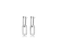 Black White Zircon Pendant Hoop Earrings For Women Piercing Earring Earings Jewelry Pendientes
