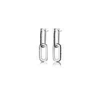 Black White Zircon Pendant Hoop Earrings For Women Piercing Earring Earings Jewelry Pendientes