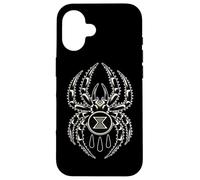 Black Widow Spider Tradicional Blackwork Carcasa para iPhone 16