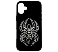 Black Widow Spider Tradicional Blackwork Carcasa para iPhone 16 Plus