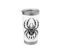Black Widow Spider Tradicional Blackwork Vaso térmico de acero inoxidable de doble pared